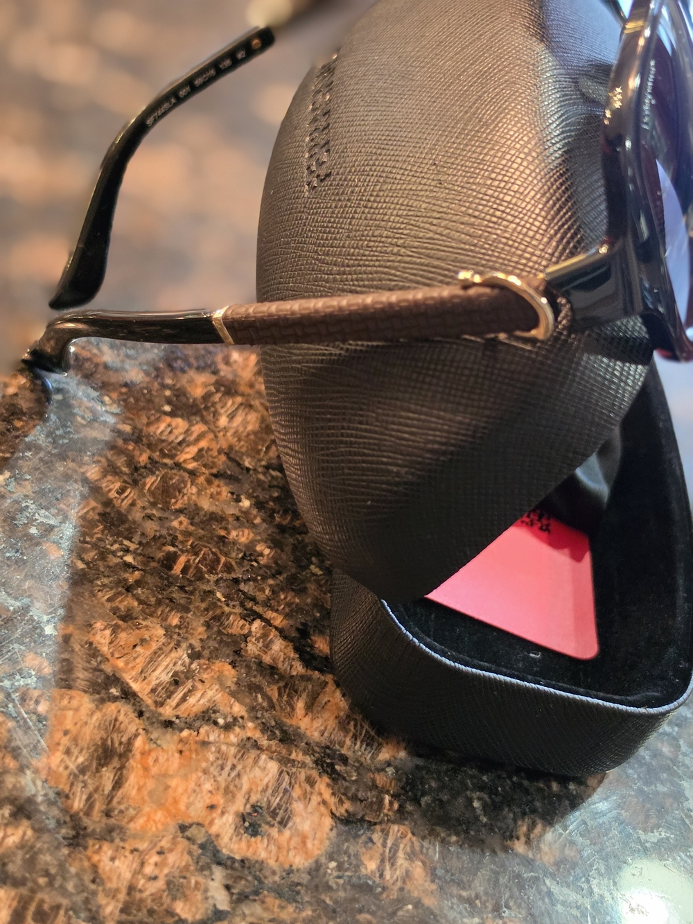 Salvatore Ferragamo Black Round Sunglasses with Tinted Lenses - Picture 7 of 7